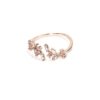 dainty creeper leaves rose gold anti tarnish adjustable ring by silly owl