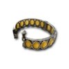 elegant minimal royal look oxidised kada with oval yellow stones with a screw closure by silly owl(2)