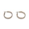 flat 3 cms rose gold finish daily wear western look hoop earrings by silly owl