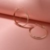 flat curve 4 cms rose gold finish daily wear western look hoop earrings by silly owl