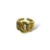 gold finish bold chain link western jewelry adjustable anti tarnish water resistant rings by silly owl(3)