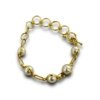 gold finish bracelet with pearls with toggle closure by silly owl