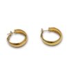 gold finish small size 2 cms hoops western look for everyday wear by silly owl