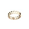 honeycomb design hexagon gold finish with diamonds anti tarnish adjustable ring by silly owl(1)