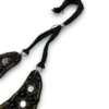 light weight fabric black beaded navratri neck piece with mirror work by silly owl