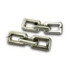 light weight rectangular trending modern chain link earrings made of fiber plastic in a silver finish by silly owl(1)