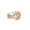 luxury look circle and line geometric gold finish anti tranish adjusatble ring by silly owl(1)