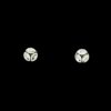 minimal circular oxidised stud earrings with 3 leaf shaped zirconia look stones by silly owl (2)