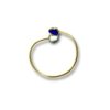 minimal design 2 triangular stone in a royal blue and transparent look colour adjustable fit kada in a gold finish by silly owl(1)