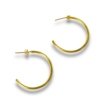 minimalistic gold hoops thin pipe line light weight earrings made of brass finished with gold by silly owl