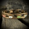 red white green blue colourful evil eye eye rose gold finish cuff kada bracelet band by silly owl