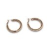 thick pipe rose gold hoops for a western look everyday wear by silly owl