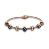 trending evil eye alternated with diamond ring cuff kada bracelet with a magnetic closure and a rose gold finish by silly owl (1)