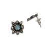 tribal look oxidised stud earrings with a blue monalisa stone by silly owl (3)