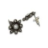 tribal look oxidised stud earrings with a moti, pearl stone by silly owl (3)