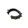 tribal pointed look engraved carved black polish oxidised kada by silly owl with a screw closure