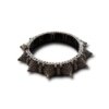 tribal pointed look engraved carved black polish oxidised kada by silly owl with a screw closure(1)