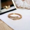 under 200 elegant dainty everyday wear jewelry anti tarnish adjustable gold finish rings with a minimalistic 2 line overlapping design and diamonds by silly owl(2)