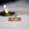 under 200 elegant dainty everyday wear jewelry anti tarnish adjustable rose gold finish rings with a diamond studded princess queen crown tiara filigree leaf look look by silly owl