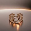 under 200 jewelry anti tarnish adjustable rose gold finish rings of a bold chain link design and diamonds by silly owl(3)