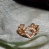 under 200 jewelry anti tarnish adjustable rose gold finish rings of a bold diamond chain link design and diamonds by silly owl(1)