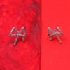 AD artificial diamond studded bow shaped western collection dainty earrings with a silver finish anti tranish water resitant jewllery with a silver 925 post elegance by silly owl