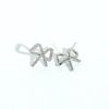 AD artificial diamond studded bow shaped western collection dainty earrings with a silver finish anti tranish water resitant jewllery with a silver 925 post elegance by silly owl (2)