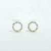 AD artificial diamond studded circular halo shaped western collection dainty earrings with a gold finish anti tranish water resitant jewllery with a silver 925 post elegance by silly owl (3)