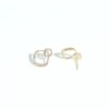 AD artificial diamond studded ora design 2 intersecting squares western collection dainty earrings with a gold finish anti tranish water resitant jewllery with a silver 925 post elegance by silly owl