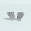 AD artificial diamond studded royal looking huggie earrings western collection dainty earrings with a silver finish anti tranish water resitant jewllery with a silver 925 post elegance by silly owl (3)