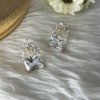 Diamond western elegant studs with artificial diamond a gold finish anti tarnish jewellery by silly owl