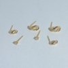 gold finish drop studded huggies with and diamond stud earring a set of 3 earrings with a silver 925 post for daily wear anti tarnish and water resitant jewelry by silly owl