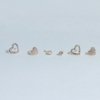 gold finish heart studded with a pearl stud earring a set of 3 earrings with a silver 925 post for daily wear anti tarnish and water resitant jewelry by silly owl (3)