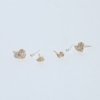 gold finish knot studded with a pearl stud earring a set of 3 earrings with a silver 925 post for daily wear anti tarnish and water resitant jewelry by silly owl (2)