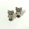 oxidised stud earring of a owl design silly owl earrings light weight earrings with a boho look by silly owl oxidised jewelery under 100(2)