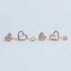 rose gold finish heart studded with a pearl stud earring a set of 3 earrings with a silver 925 post for daily wear anti tarnish and water resitant jewelry by silly owl (3)