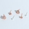 rose gold finish knot studded with a pearl stud earring a set of 3 earrings with a silver 925 post for daily wear anti tarnish and water resitant jewelry by silly owl (2)