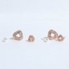 rose gold finish knot studded with a pearl stud earring a set of 3 earrings with a silver 925 post for daily wear anti tarnish and water resitant jewelry by silly owl (3)