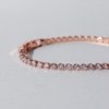 rose gold finish with ad artificial diamond having round diamonds elegant tennis bracelet anti tarnish water resistant jewelry by silly owl