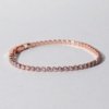 rose gold finish with ad artificial diamond having round diamonds elegant tennis bracelet anti tarnish water resistant jewelry by silly owl (2)