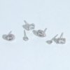 silver finish drop studded with reactangle solitare and diamond stud earring a set of 3 earrings with a silver 925 post for daily wear anti tarnish and water resitant jewelry by silly owl (2)