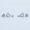 silver finish heart studded with a pearl stud earring a set of 3 earrings with a silver 925 post for daily wear anti tarnish and water resitant jewelry by silly owl (3)