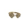 under 200 elegant dainty everyday wear jewelry anti tarnish adjustable gold finish rings with a 2 clover louis vuitton look design by silly owl(1)