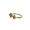 under 200 elegant dainty everyday wear jewelry anti tarnish adjustable gold finish rings with a 2 clover louis vuitton look design by silly owl(2)