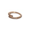 under 200 elegant dainty everyday wear jewelry anti tarnish adjustable gold finish rings with a minimalistic 2 line overlapping design and diamonds by silly owl(1)