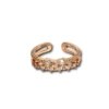 under 200 jewelry anti tarnish adjustable rose gold finish rings with a 2 line dainty cute pretty bow and diamond studded design by silly owl