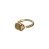 under 200 rings gold finish unisex adjustable square ring with diamonds anti tarnish jewelry by silly owl