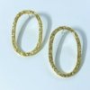 14 kt gold polish finish hammered finish light weight gold oval statement earrings by silly owl (4)