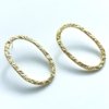 14 kt gold polish finish hammered finish light weight gold oval statement earrings by silly owl (6)