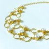 14 kt gold polish statement choker with paerls and 2 layers with pearl earrings trending jewellery by silly owl (3)